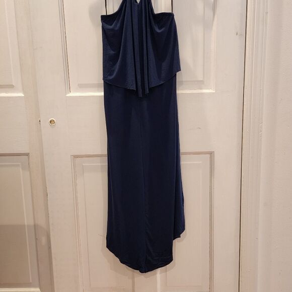 LAmade Navy Bamboo Halter Smocked Dress - Picture 5 of 10